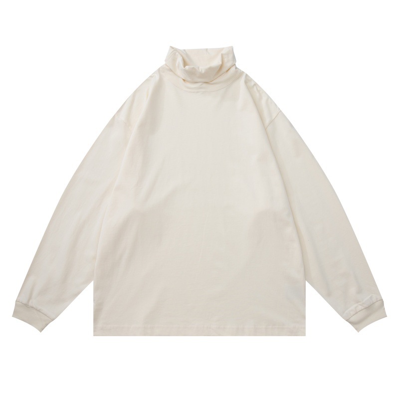 Plain Full Sleeved Mandarin Collar Mens T-Shirt