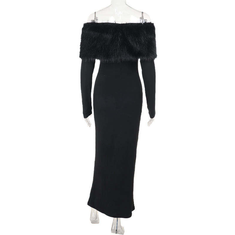 Sleek Asymmetric High Waist Full Sleeve Dress