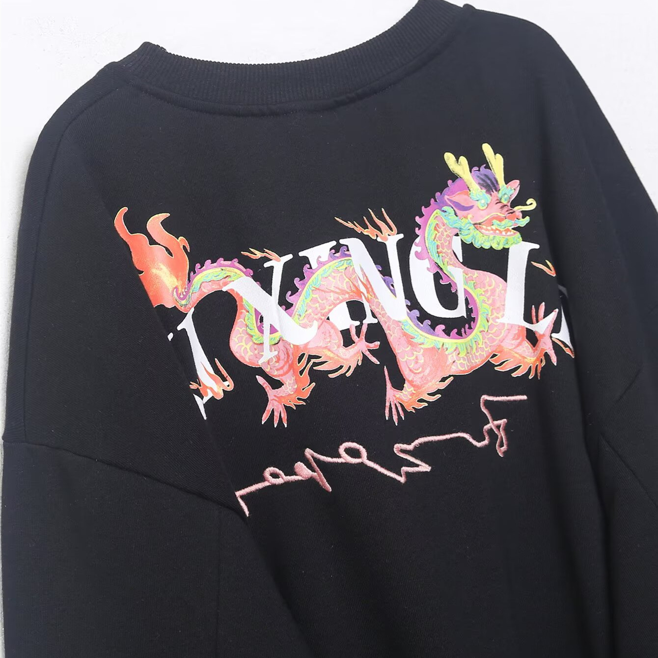 Casual printed round neck hoodie for women