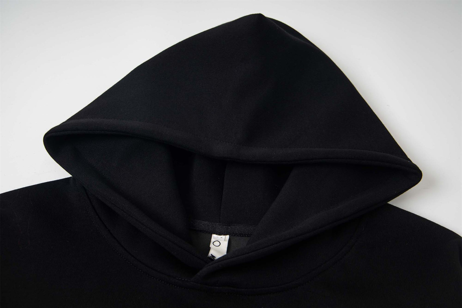 Text Embroidered Long Sleeve Oversized Cotton Hoody