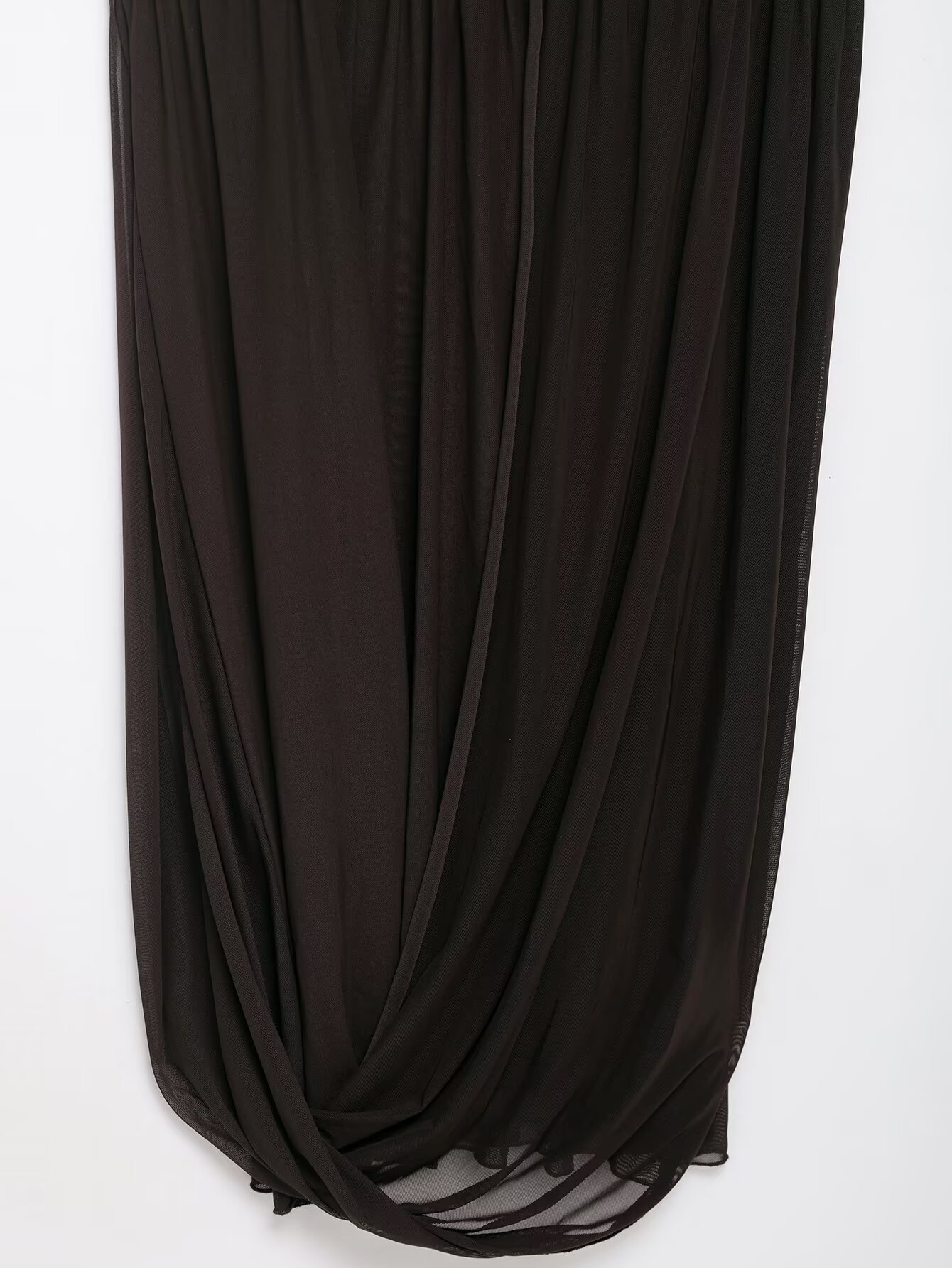 Long Sleeveless Cutout Ruched Spliced Dress