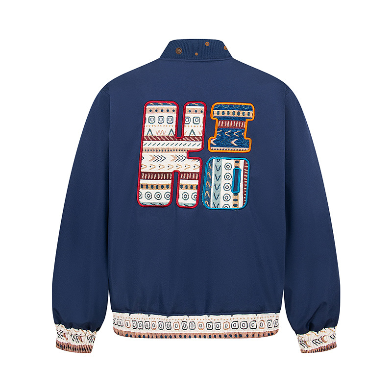 American Retro Workwear Band-Neck Jacket