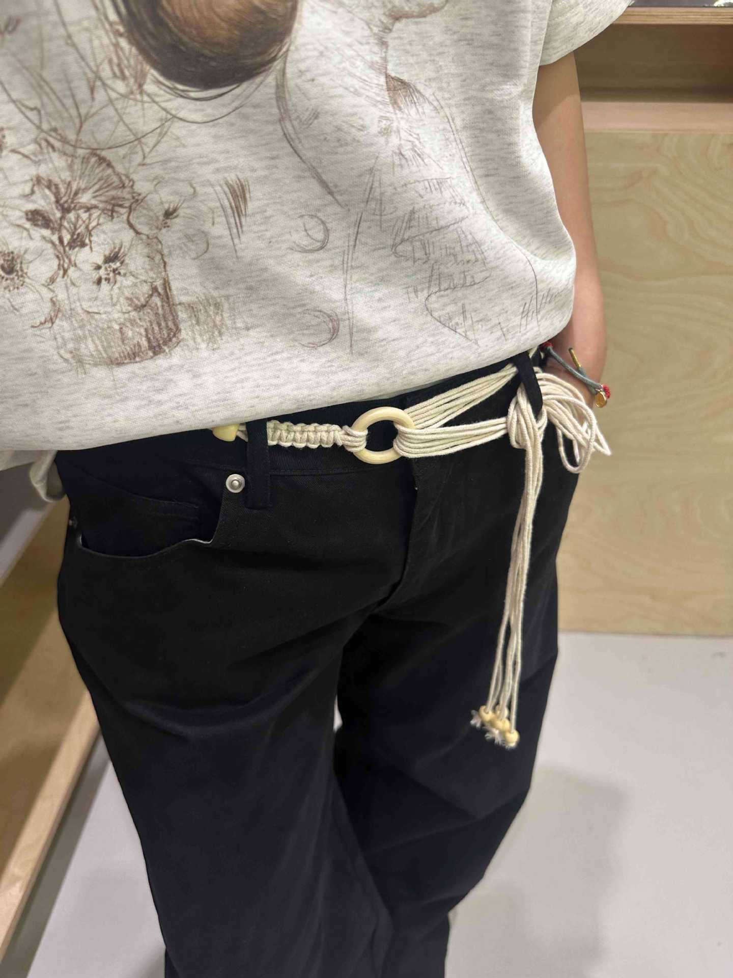 Vintage Washed Blue Baggy Loose Casual Pants