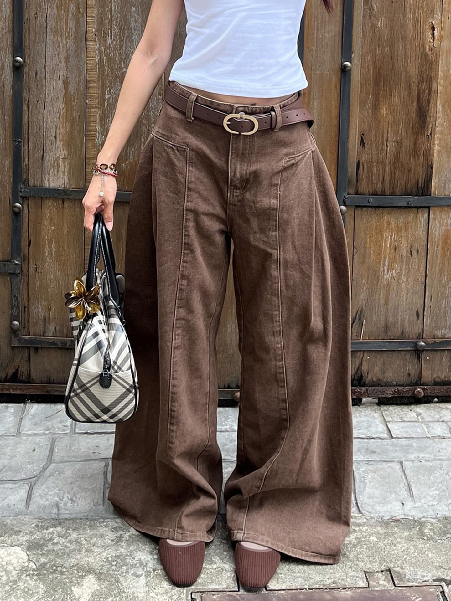 Wind brown low waisted vintage Maillard jeans