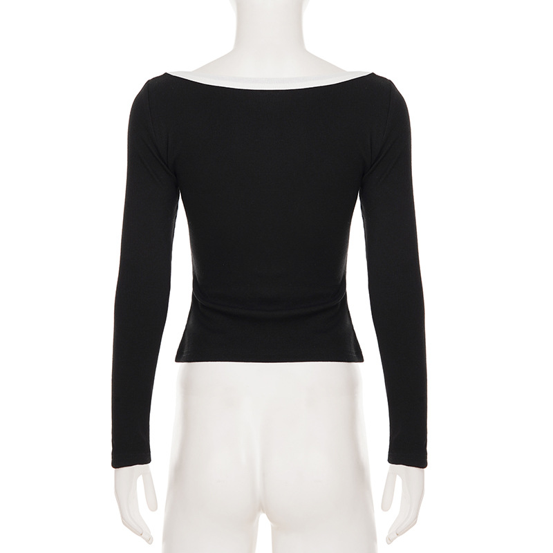 Ladies Two-Tone Long Sleeve Modal Bodysuit