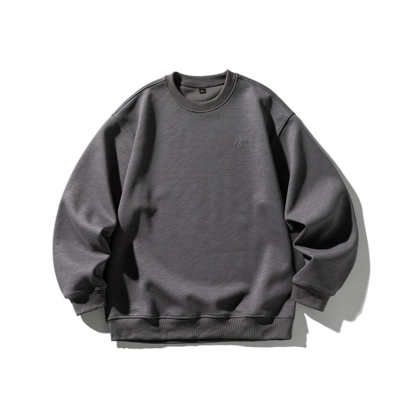 Gender Neutral Oversized Crewneck Alphabet Stitched Sweatshirt
