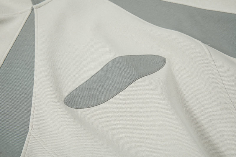 Oversized Cotton Contrast Panel Hoodie