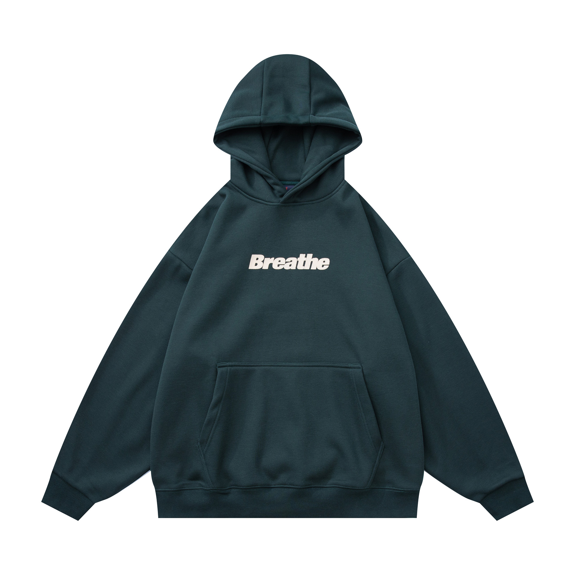 Oversized Cotton Typography Hoodie