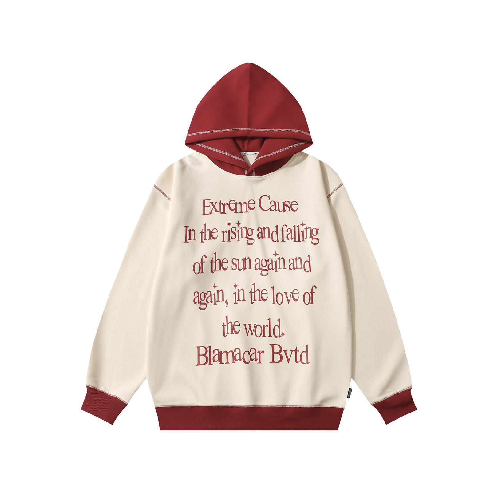 Two-Tone Linear Typography Hoodie