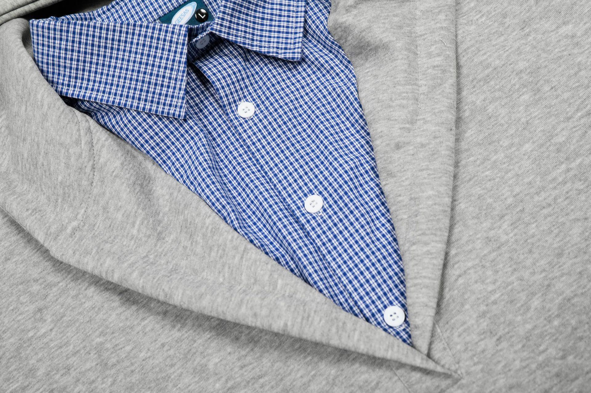 American Checkered Patchwork Hood Sweatshirt