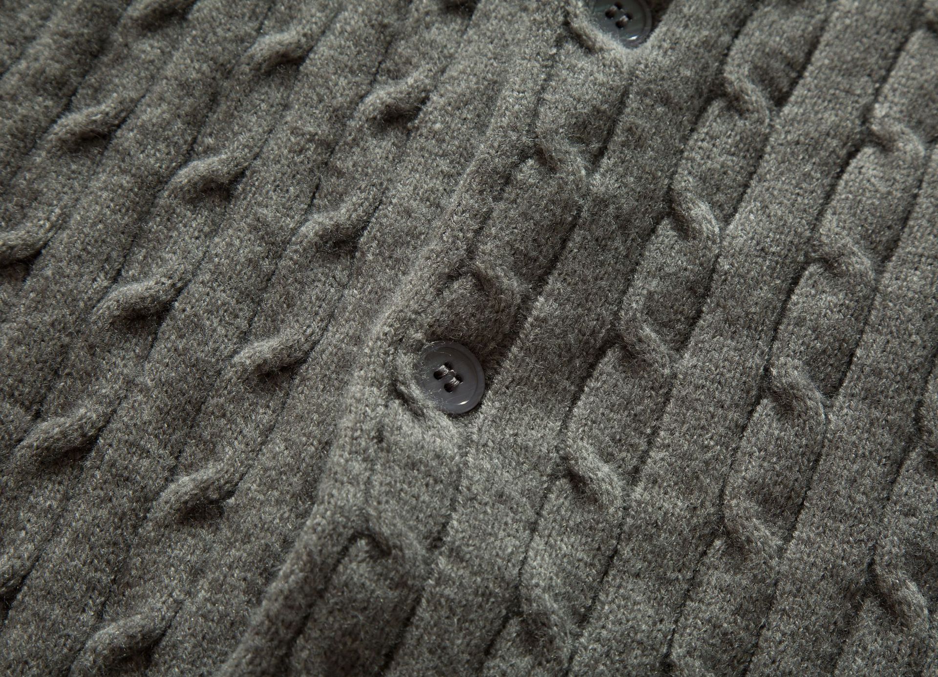Jacquard Acrylic Loose Fit Long Sleeve Cardigan