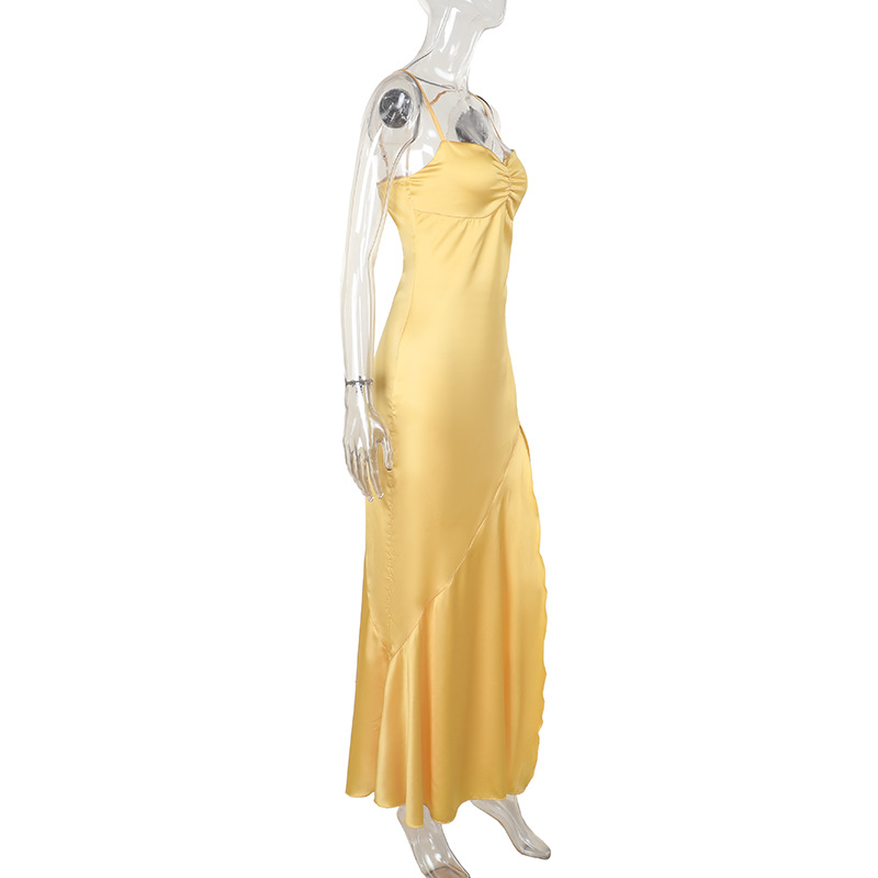 Fluid Open Hem Maxi Dress