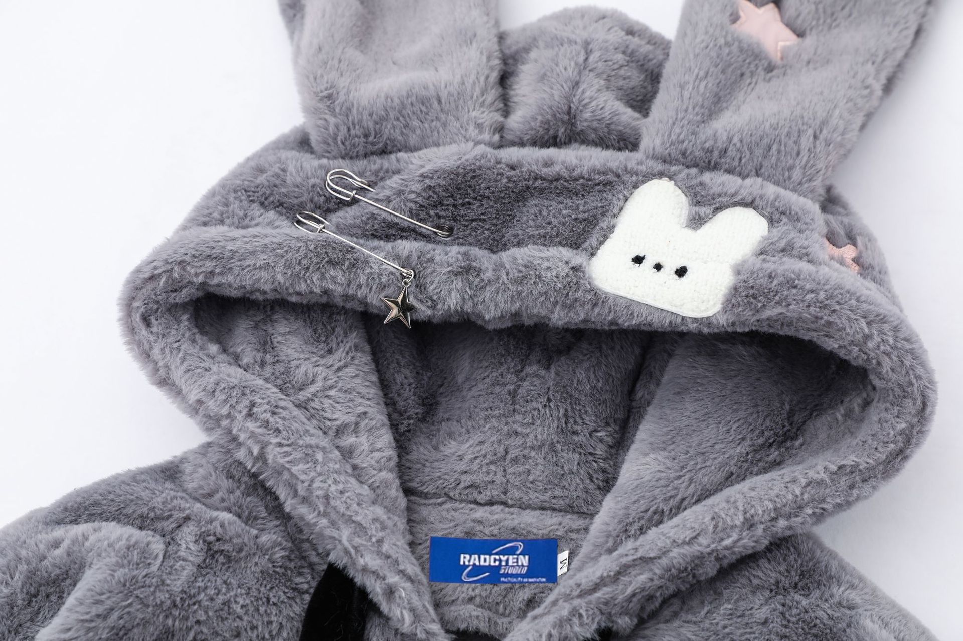 Loose Fleece-Lined Thick Warm Hooded Cotton Jacket