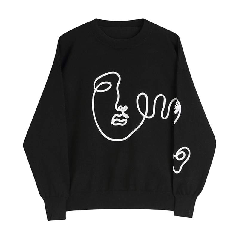 Commuting Relaxed Striped Long Sleeve Sweater