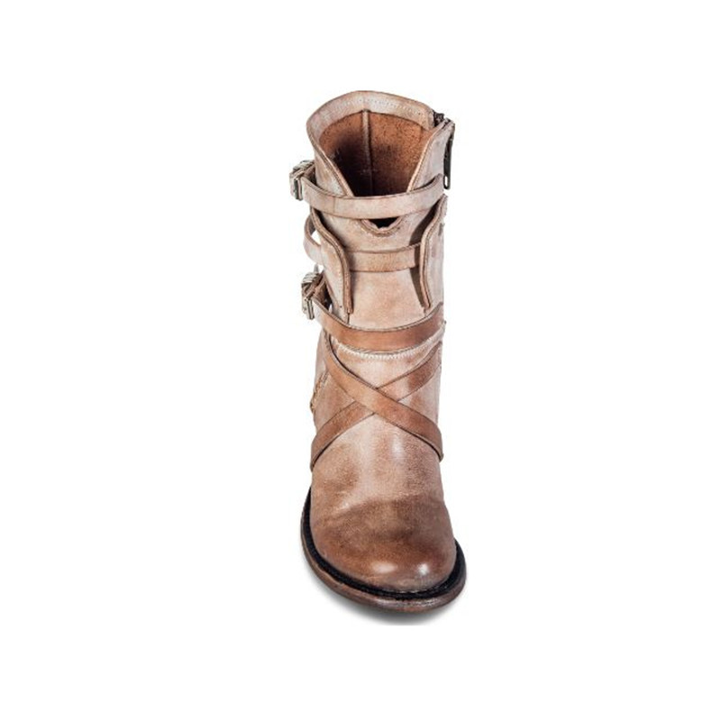 New Spanish medium heeled women's shoes, long boots, women's leather boots