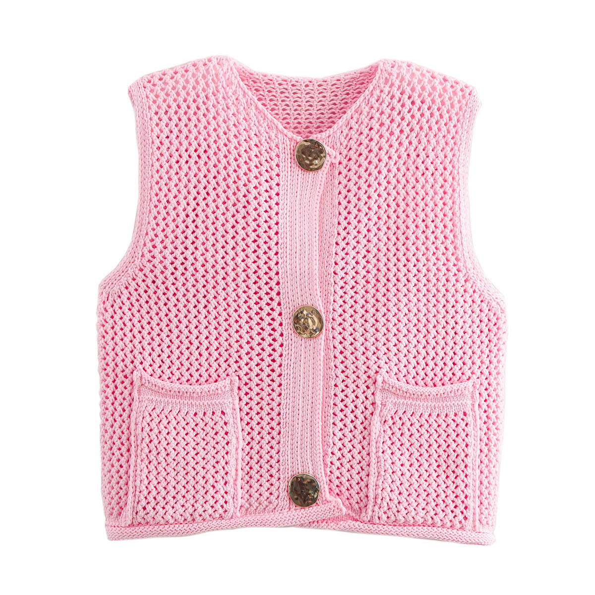 Urban Knit Regular Fit Sleeveless Jacket