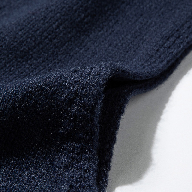 Unisex Japanese Workwear Color Block Vee Neck Sweater