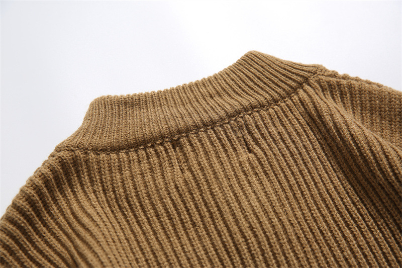 Japanese Workwear Plain Zip Front Cardigan