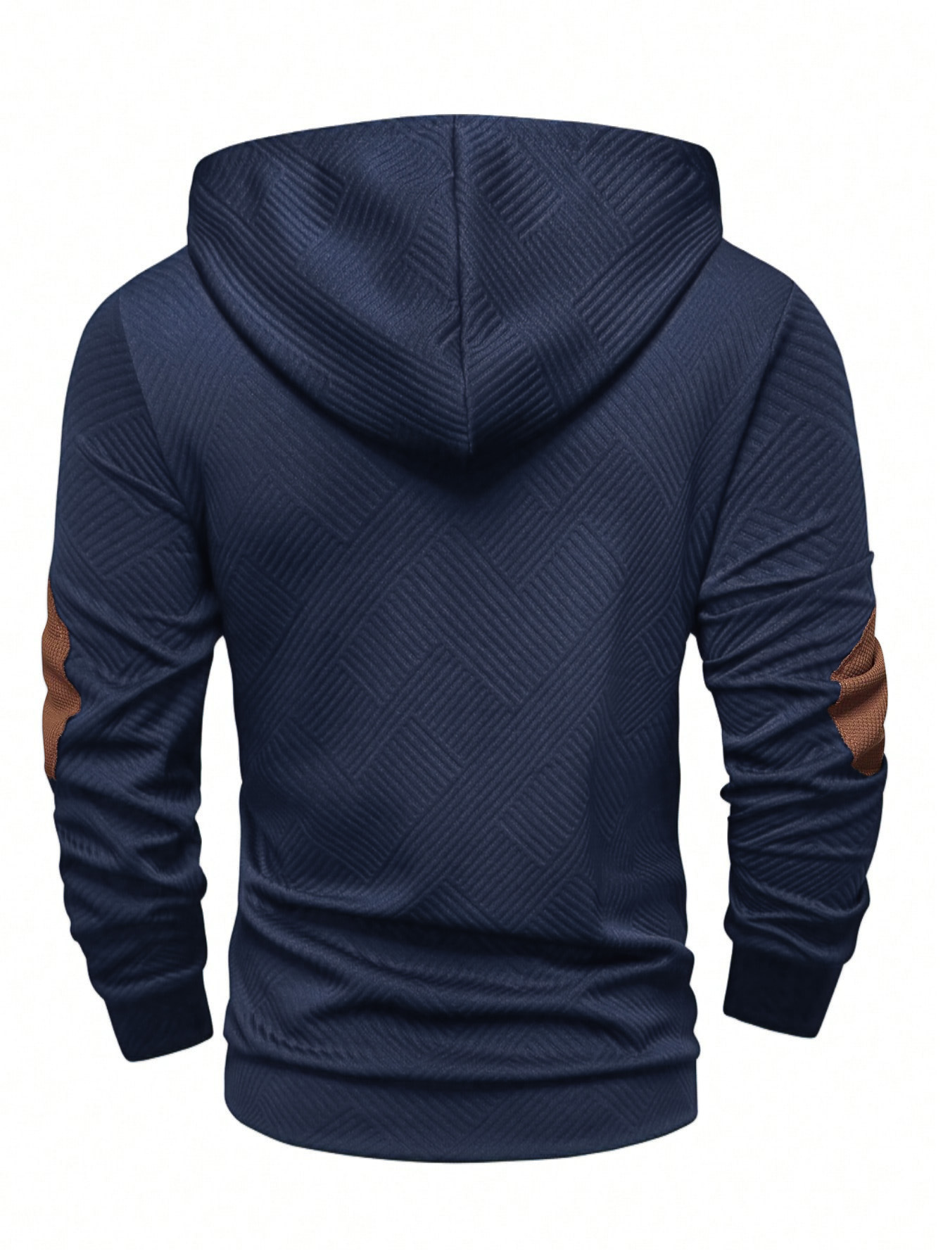 Oversized Textured Polyester Long Sleeve Hoodie