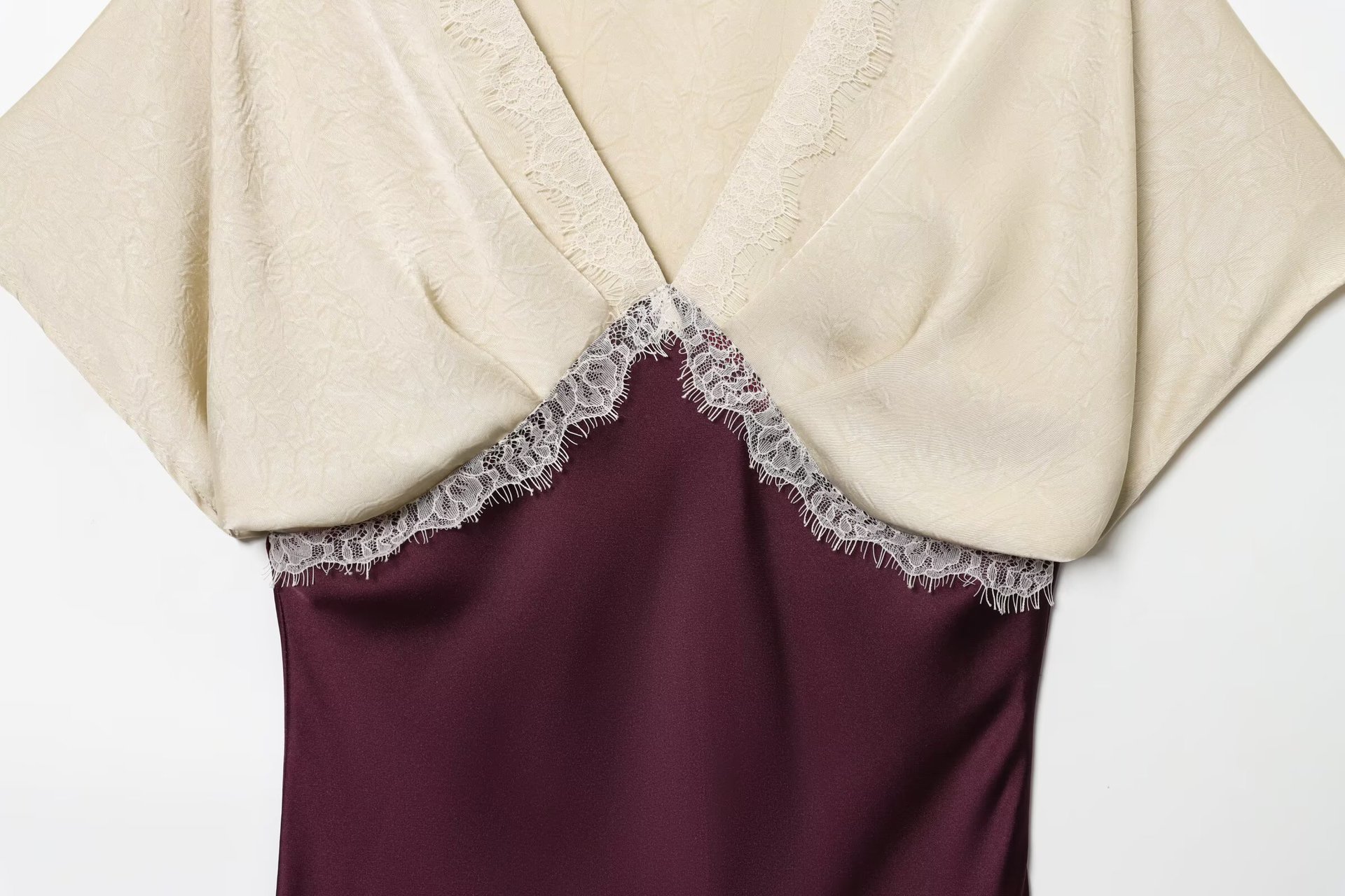 Mock-Neck Cap-Sleeve Color-Block High-Waisted Step-Hem Dress