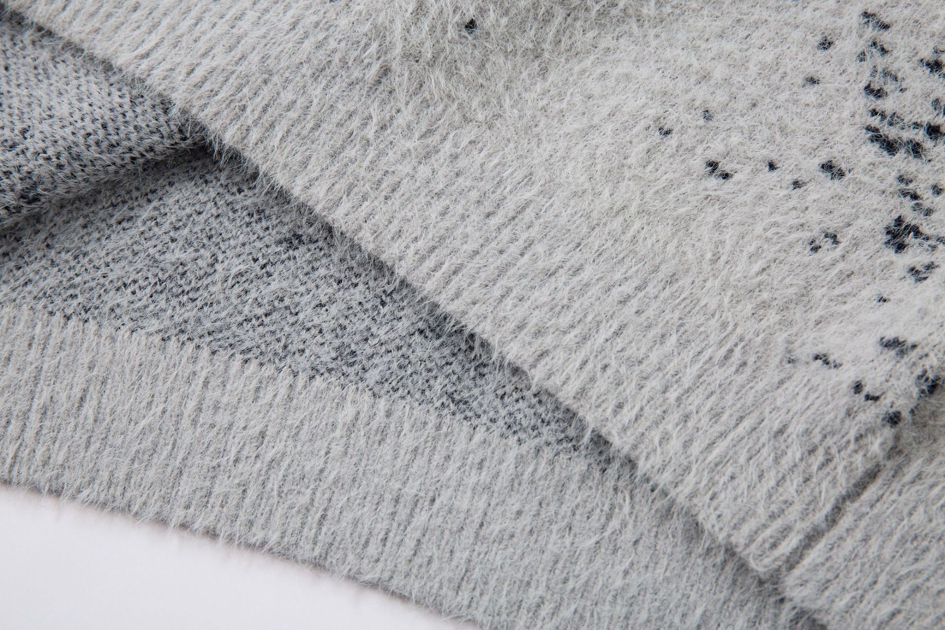 Retro Two-Tone Plunge Sweater