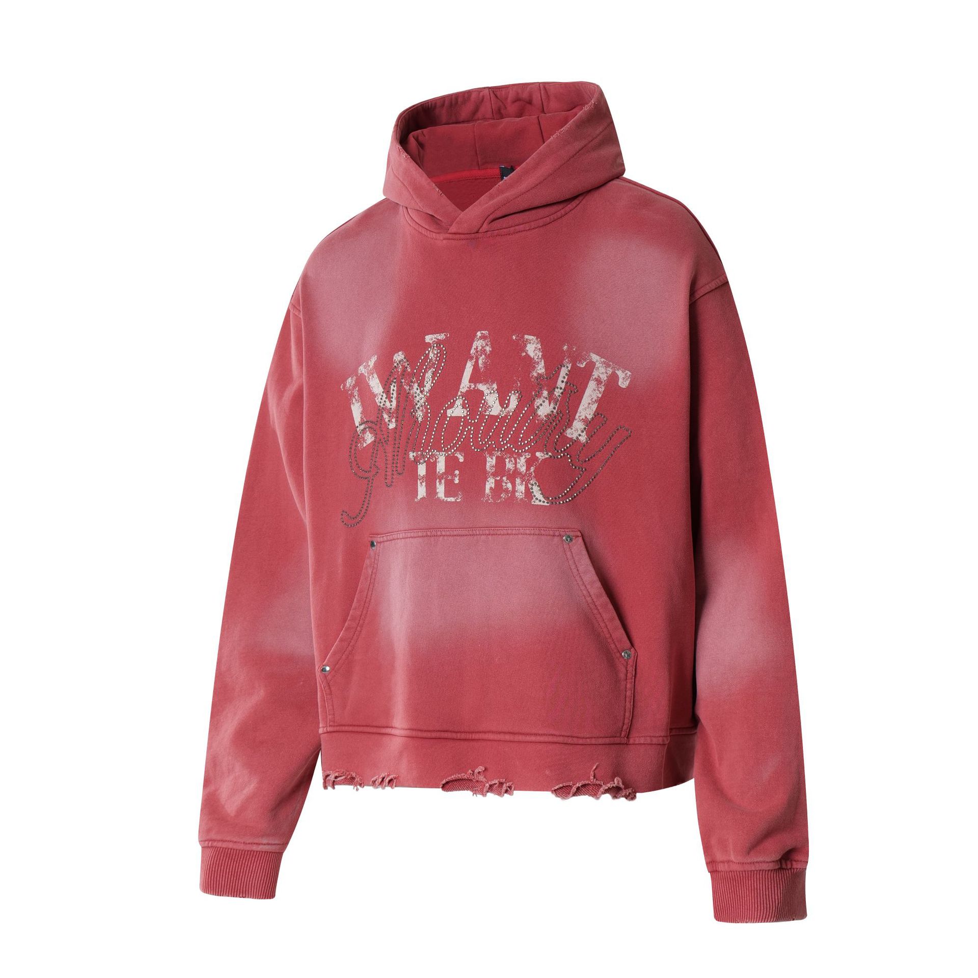 Man's American Retro Cotton Hoodie