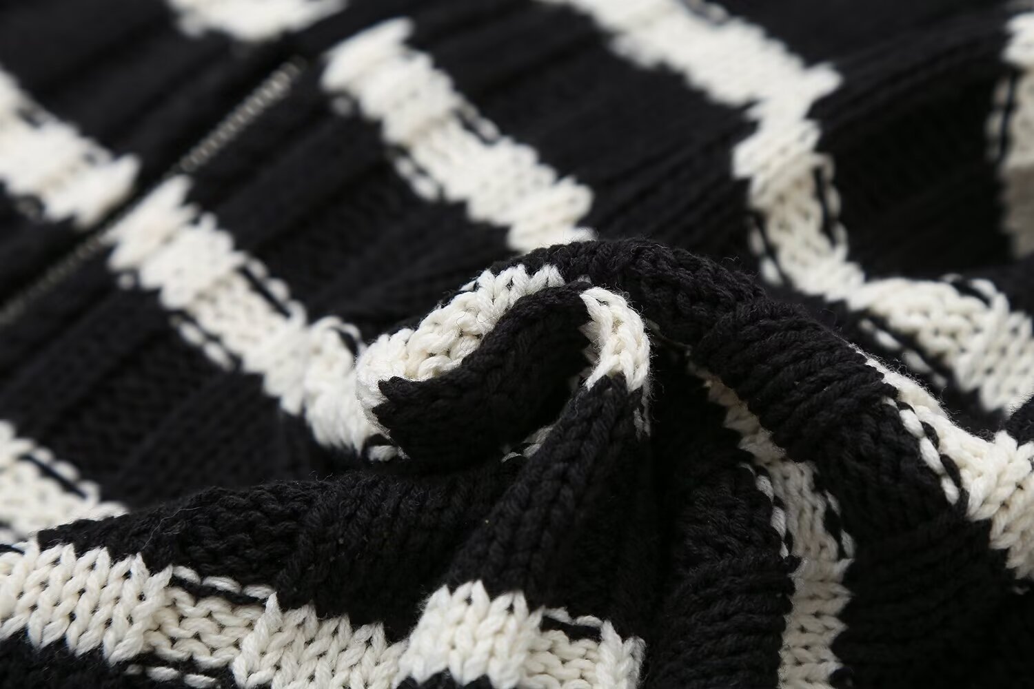Slim Fit Long Sleeve Knit Stripe Cardigan