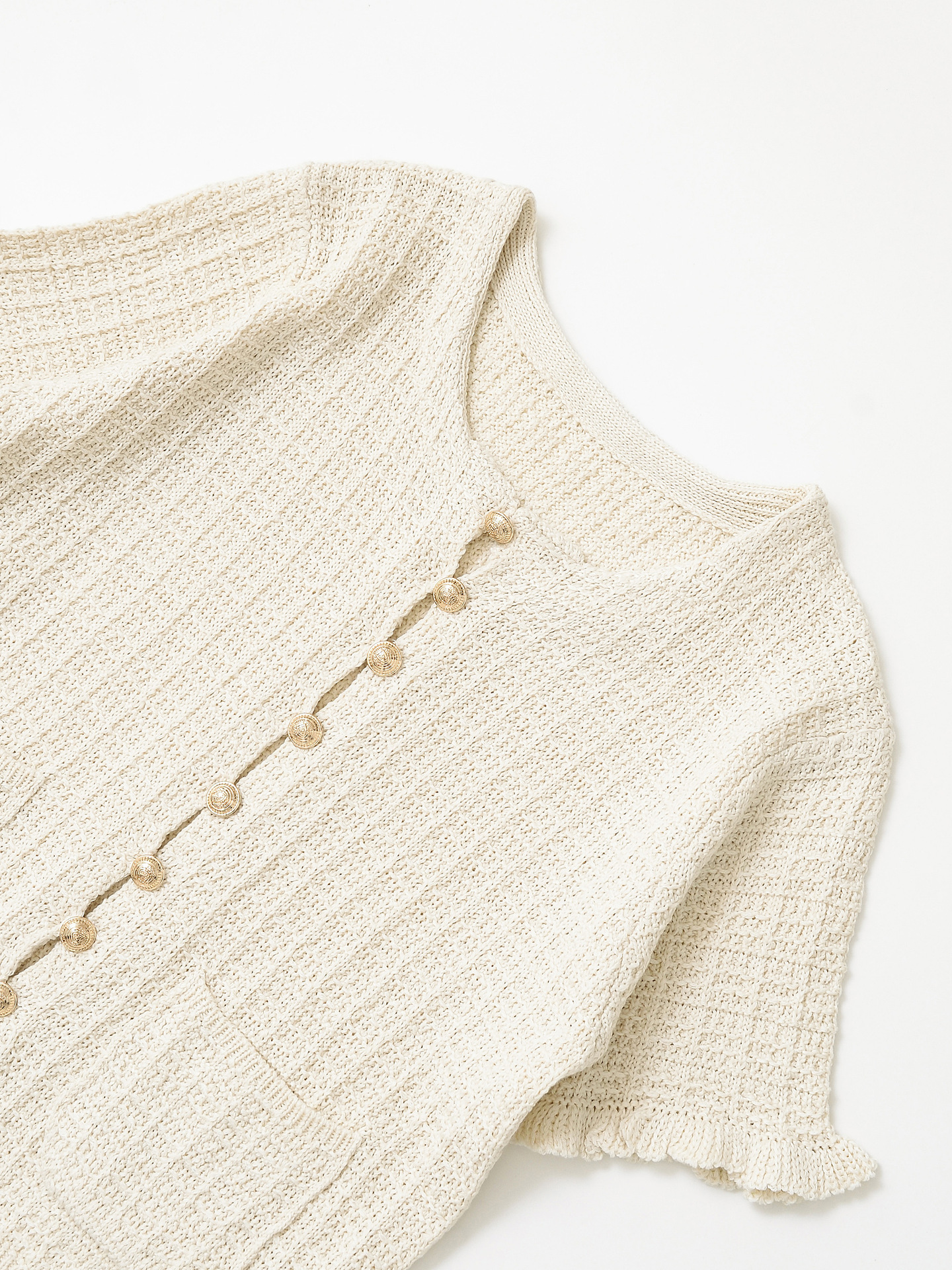 Modern Three-Quarter Knit Crew Sweater