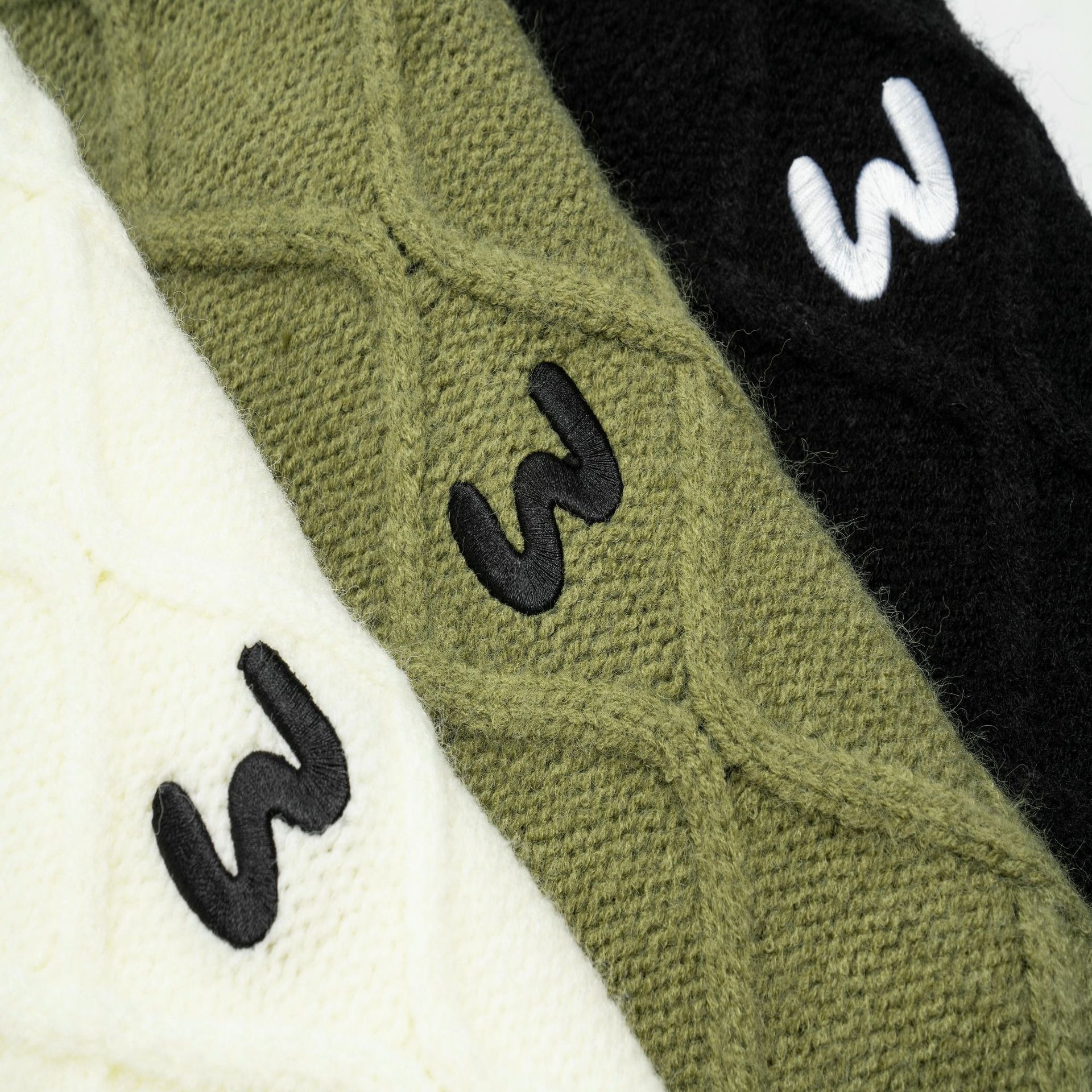 Japanese Geometric Stitch Colorblock Workwear Sweater