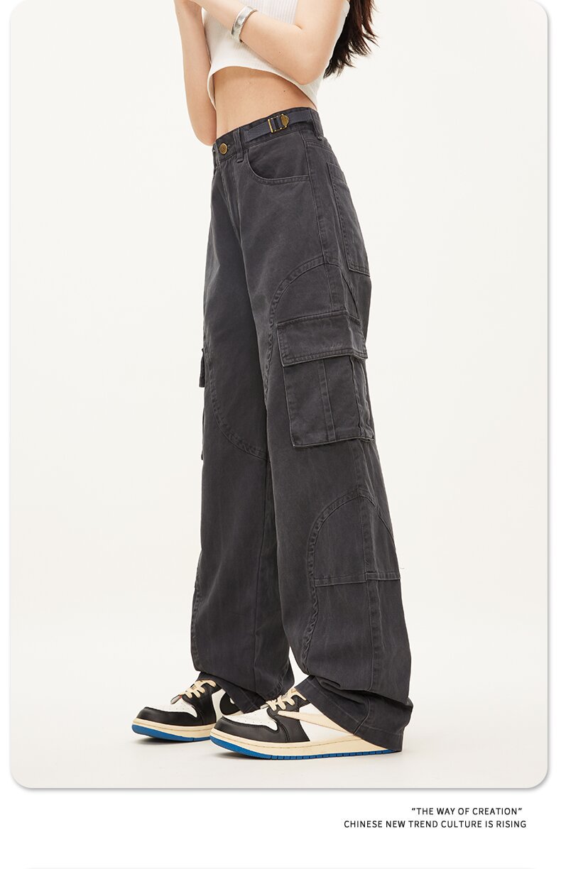 Unstructured Relaxed Fit Cotton Cargo Pants