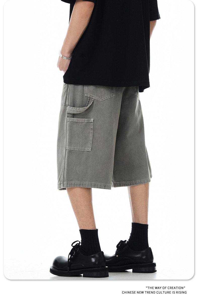 Shorts for Men and Women Loose Straight Leg Design Sense Five-Point Pants Trendy