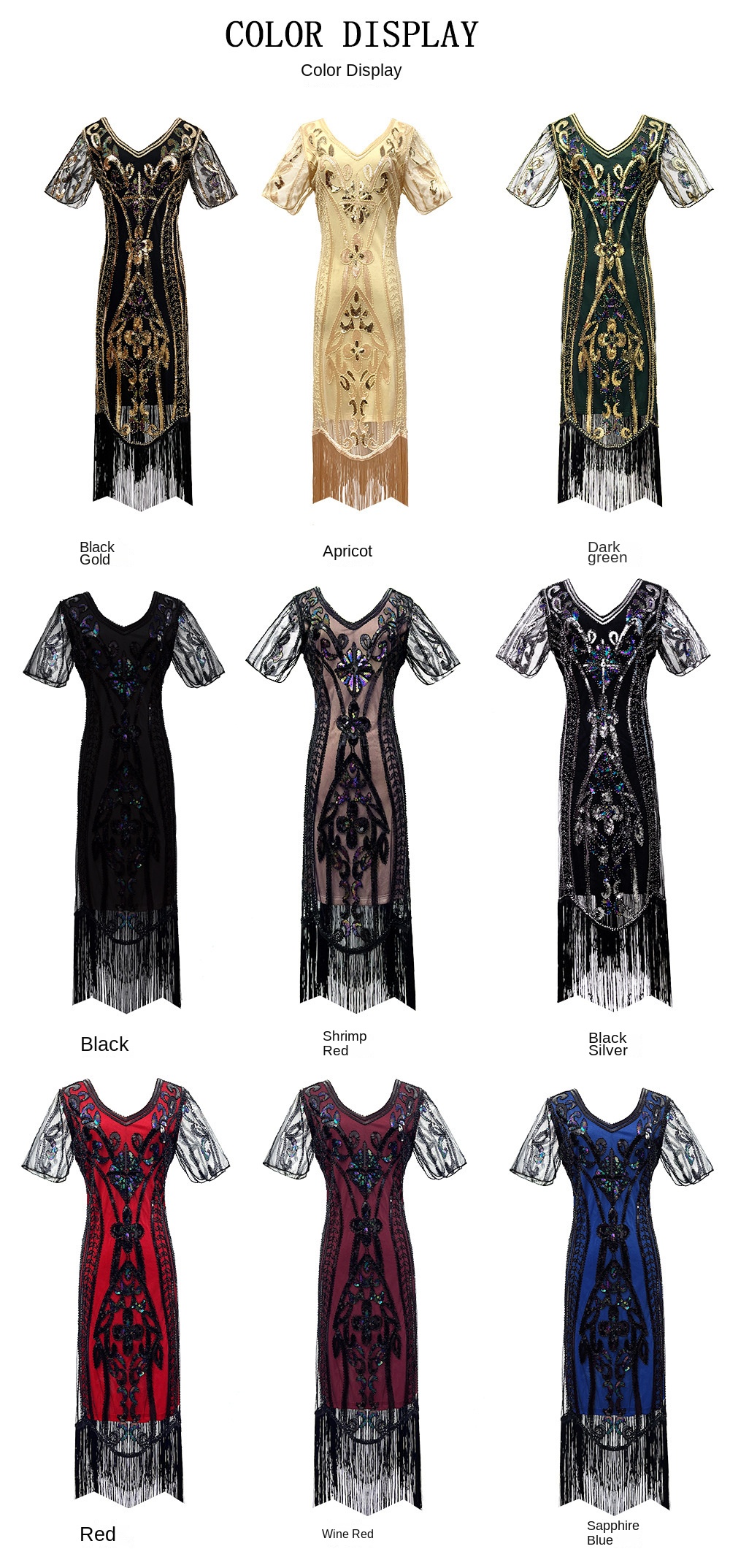 Art Deco Flapper Tassel Cocktail Dress