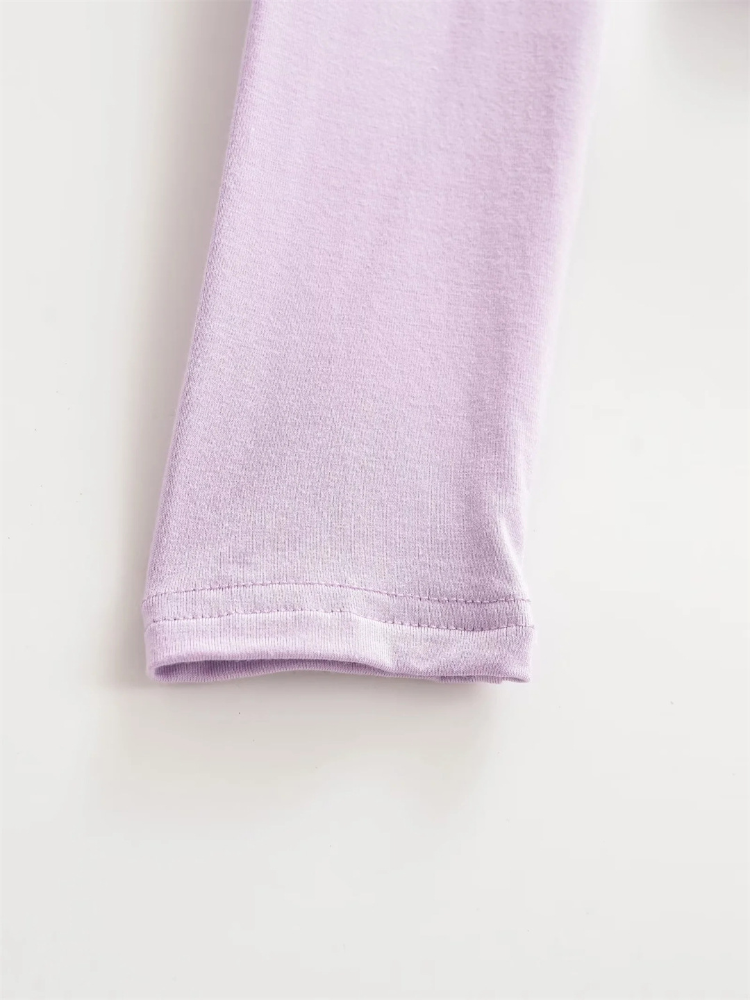 Ladies Plain Fitted Wrist-Length Angled Neck Tee