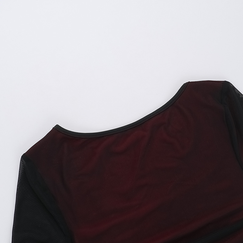 Form-Fitting Full-Sleeve Ruched Hip Dress