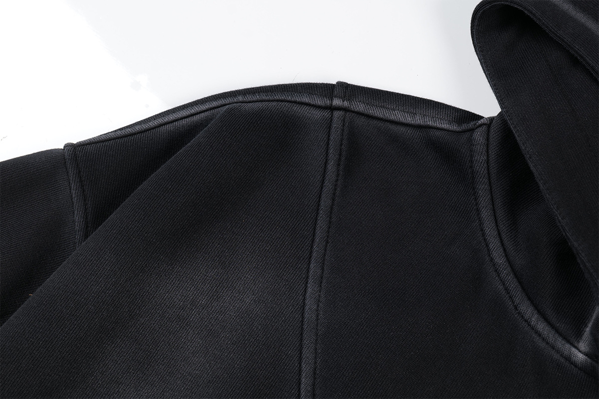Retro Geometric Cotton Loose Fit Hoodie