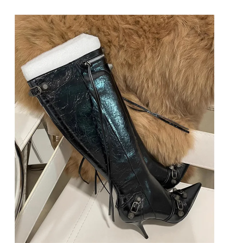 Martin Stiletto Fiber Boots Back Closure