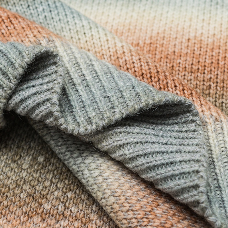 Oversized Color Block Workwear Crew Sweater