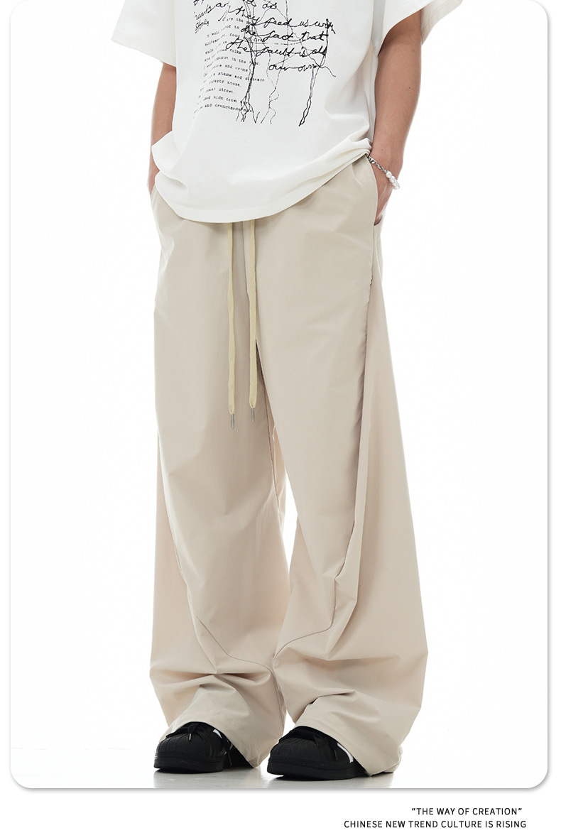 Work Pants for Men and Women Loose Quick-Dry Straight Leg Cargo Trousers