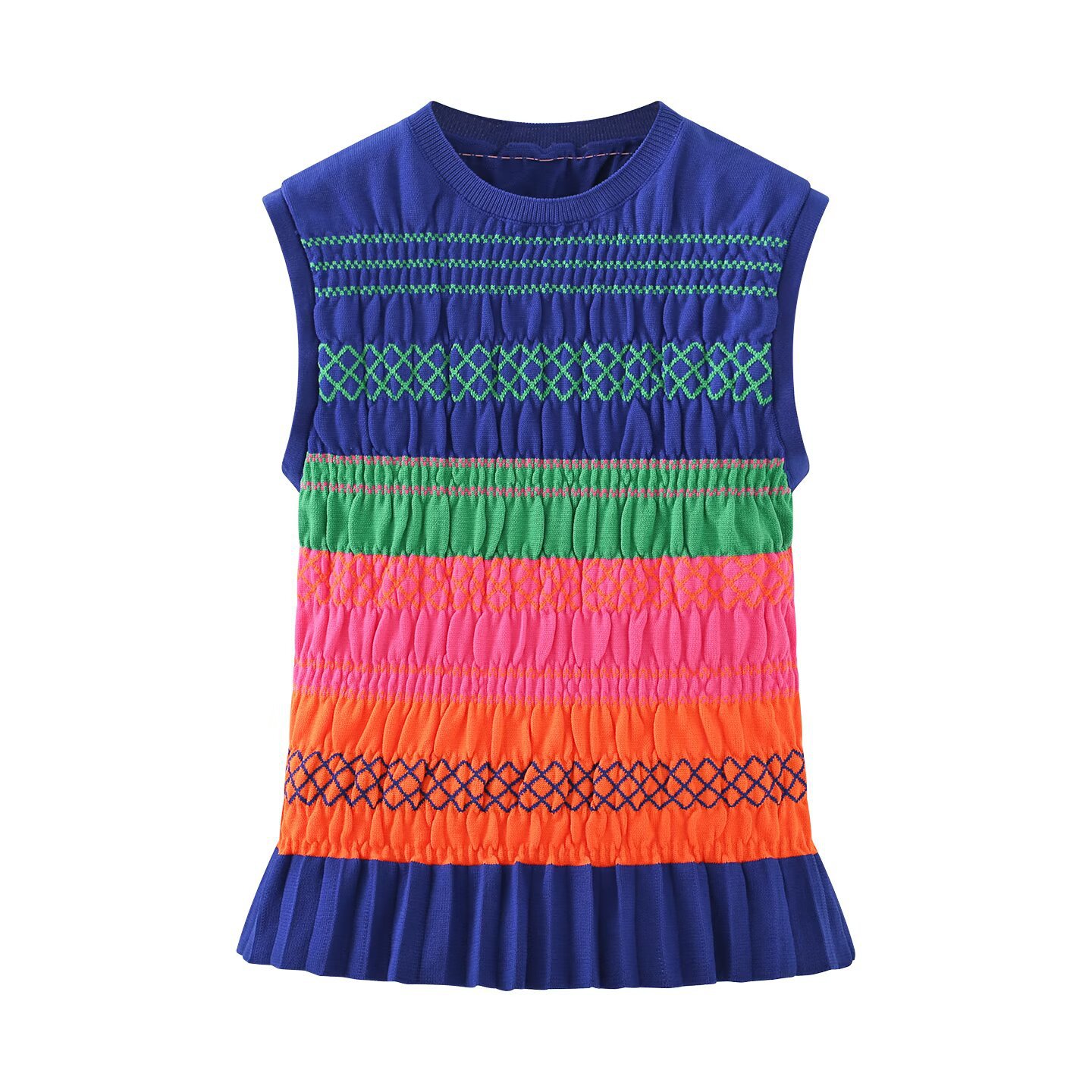 Two-Tone Polyester Tank Top