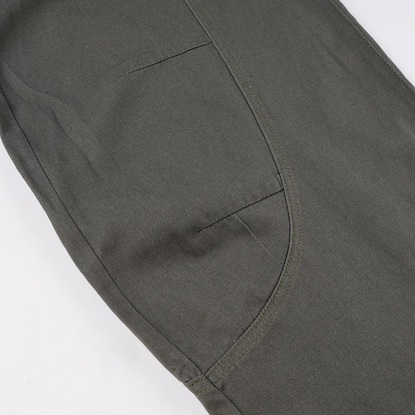 Low waisted denim retro workwear military green casual pants