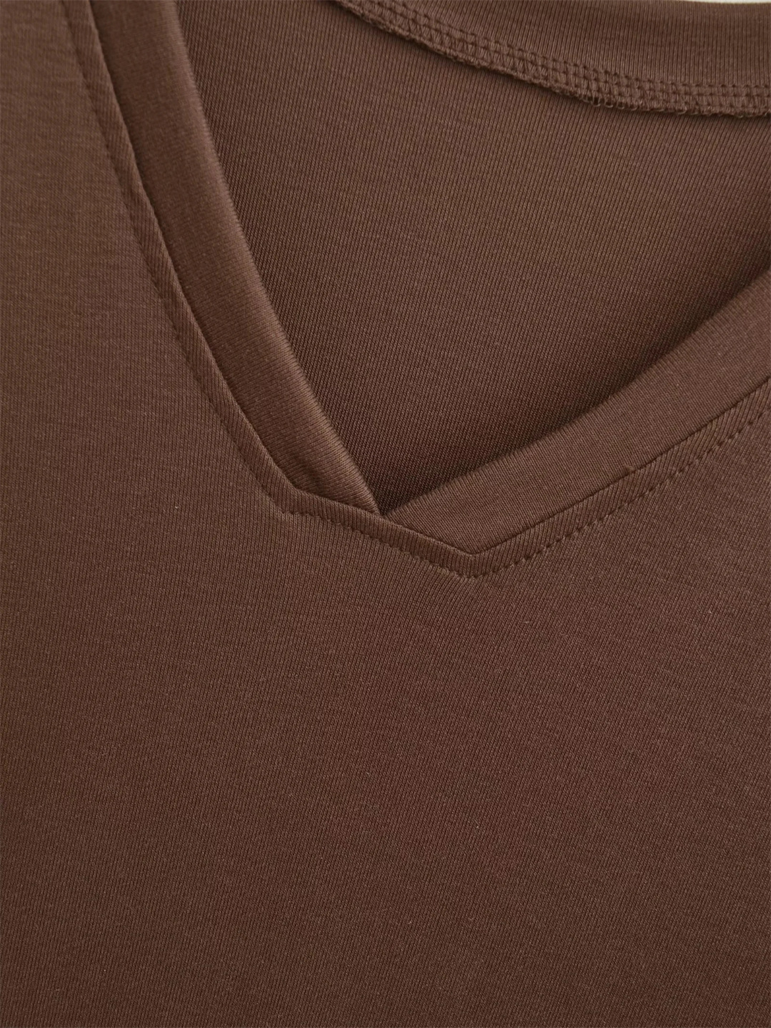 Slim Fit V Neck Ruched Waist Dolman Tee