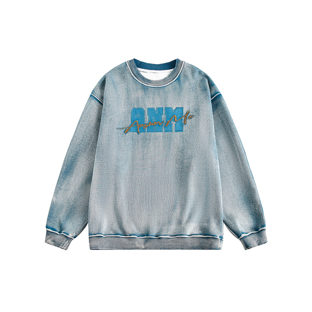 Vintage Embellished Graphic Oversized Long Sleeve Hoodie