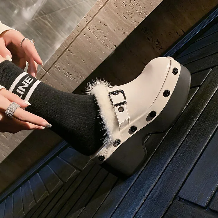 Ladies Embellished Chunky Sole Sandals