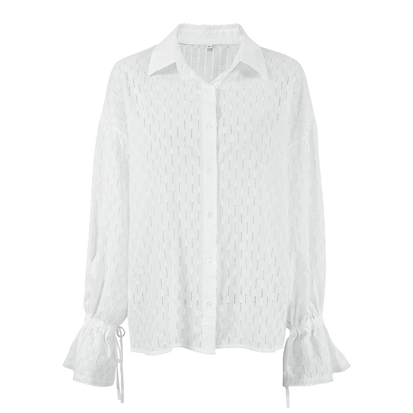 Solid Cotton Lapel Full Sleeve Relaxed Fit Button-Down