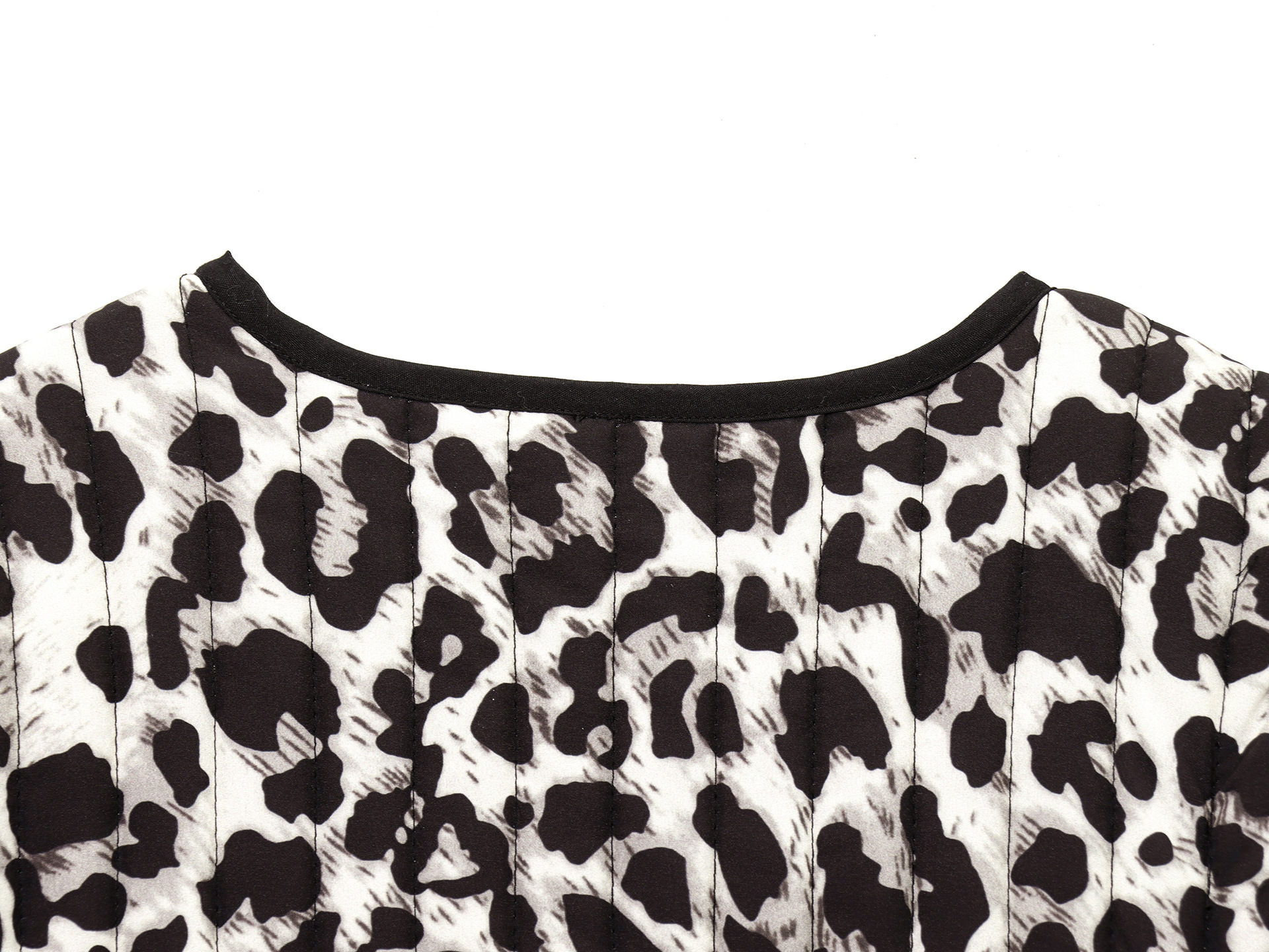 Bow decoration leopard print face vest for women