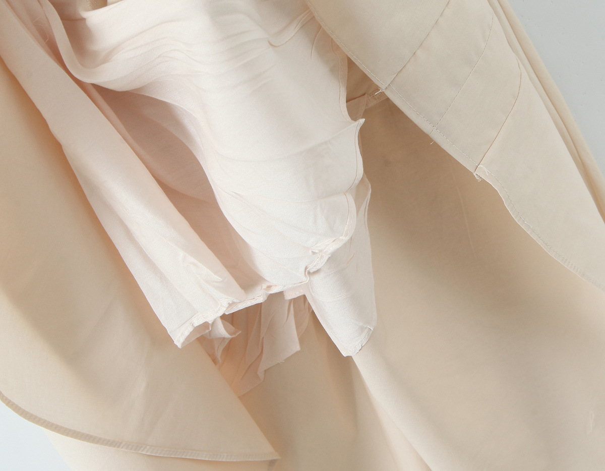Backless hanging neck solid color waist cinched dress for women