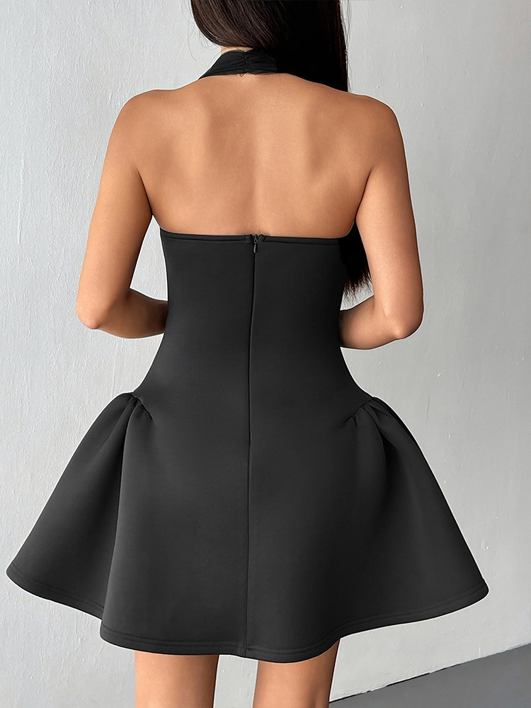 Ladies Strap Neck Open Back Midi Dress