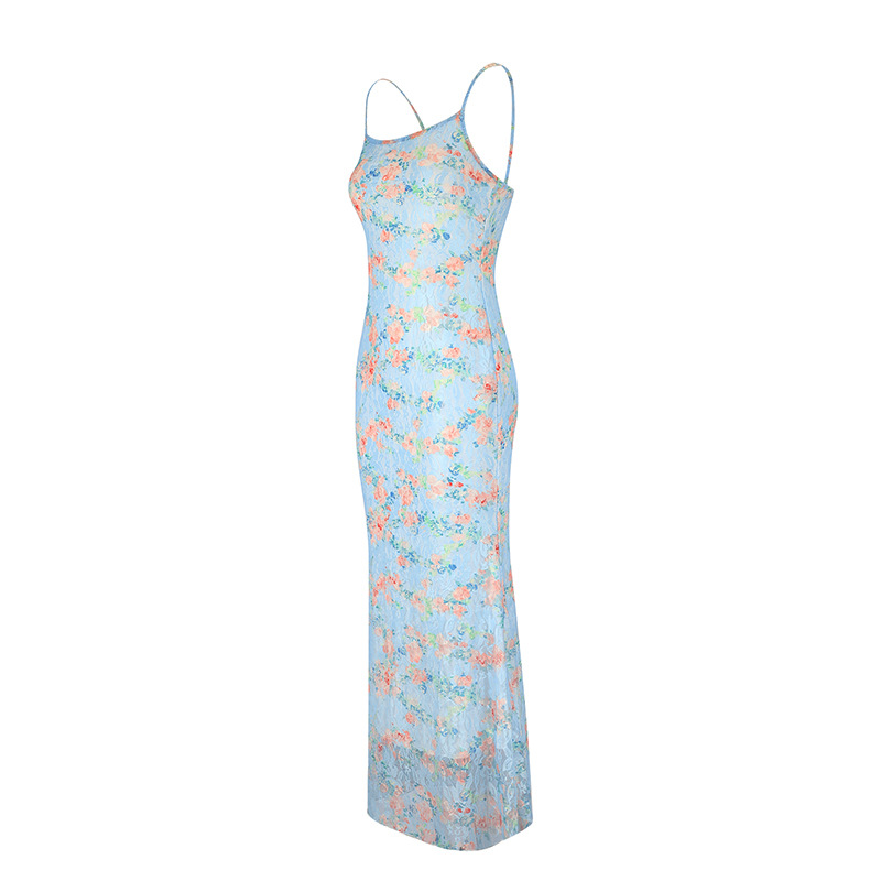 One-Shoulder Sleeveless Fitted Maxi Dress