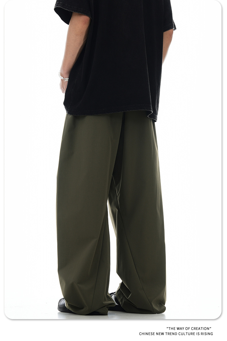 Work Pants for Men and Women Loose Quick-Dry Straight Leg Cargo Trousers