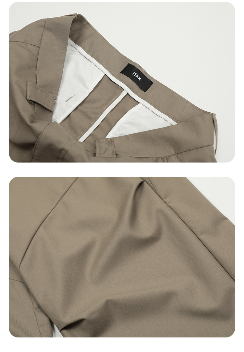 Simple Clean Fit, Commuting Deconstructed Loose and Slim Fit Casual Long Pants